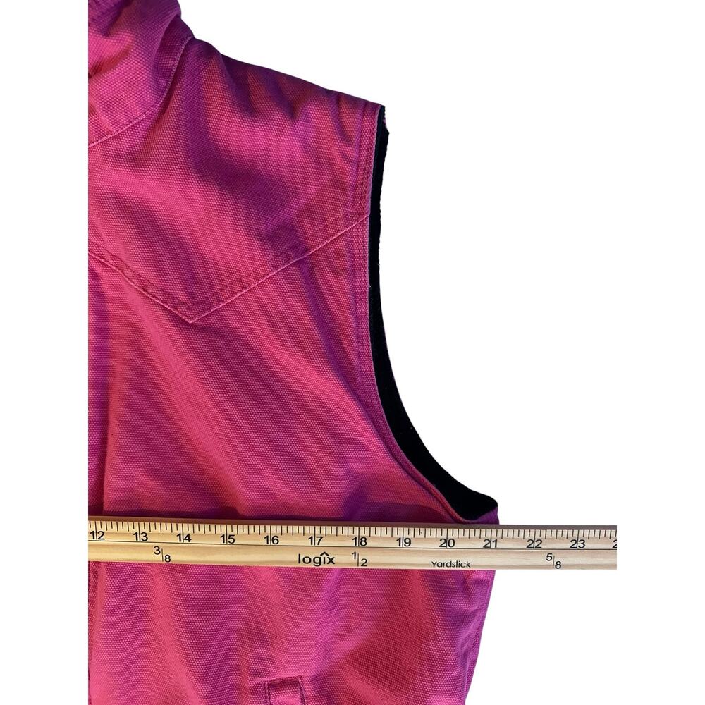 Roper Pink Sherpa Full Zip Vest L Western Cowgirl Ranchwear Coastal Cowgirl - Picture 5 of 10
